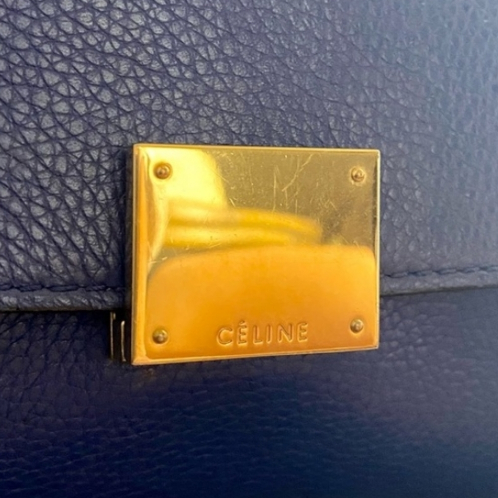 Celine trapeze royal blue leather purse - Picture 11 of 11